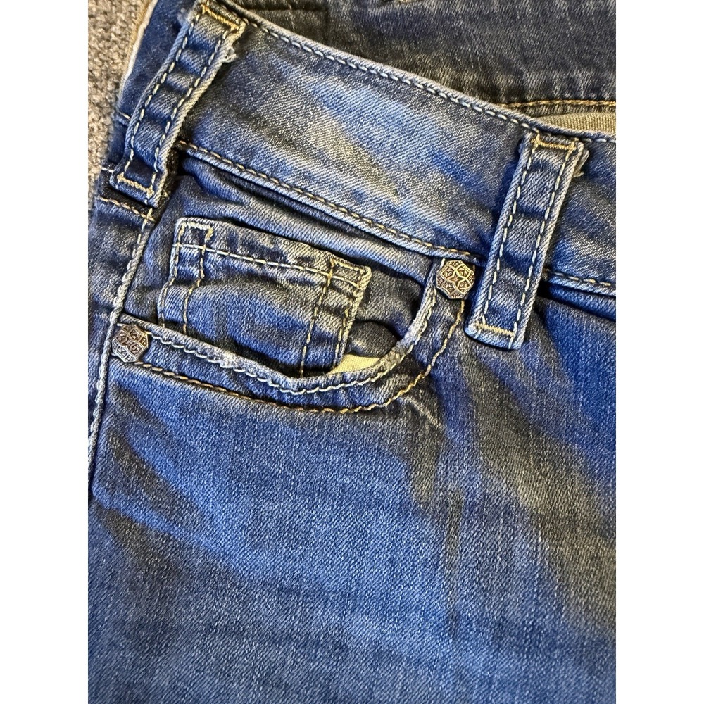 Silver Jeans Suki Capri Mid 31" x 22.5" blue denim stretch regular embroidery - Picture 11 of 15